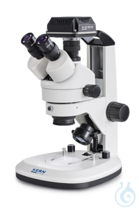 Stereo-Zoom Mikroskop OZL 468, 0,7 x - 4,5 x, 3W LED (Durchlicht), 3W LED (Aufli Die KERN...